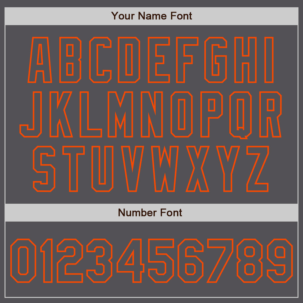 Custom Steel Gray Orange Authentic Baseball Jersey baseball jersey product view 5