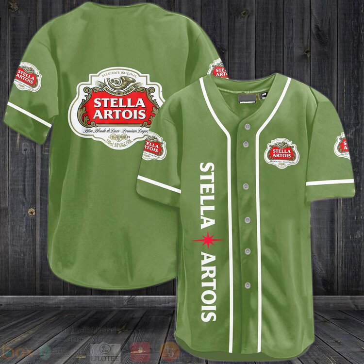 FASHION Stella Artois Baseball Jerseys Botton Shirt baseball jersey product view 1