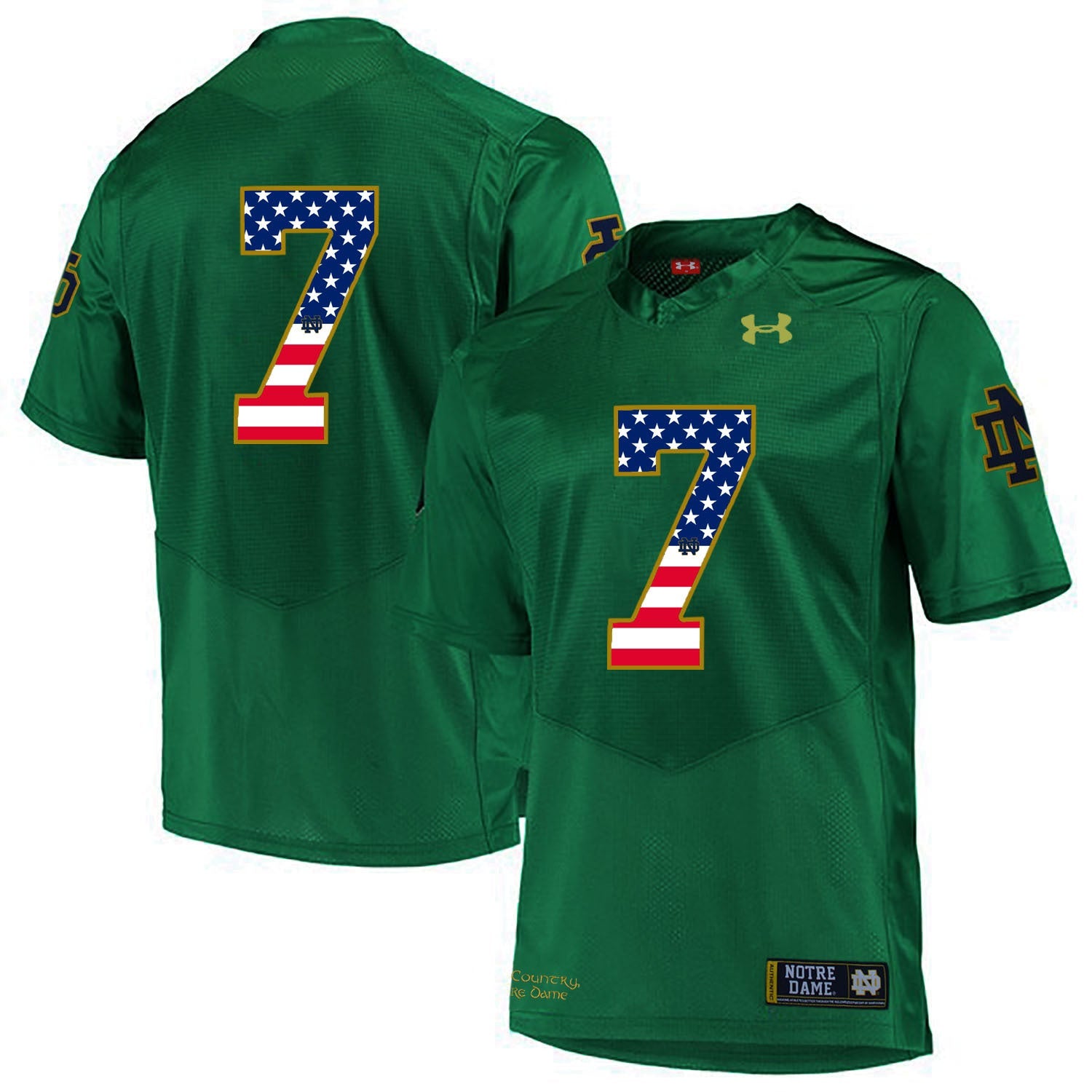 Stephon Tuitt 7 Bright Green .1jpg College Football Jersey football jersey product view 1