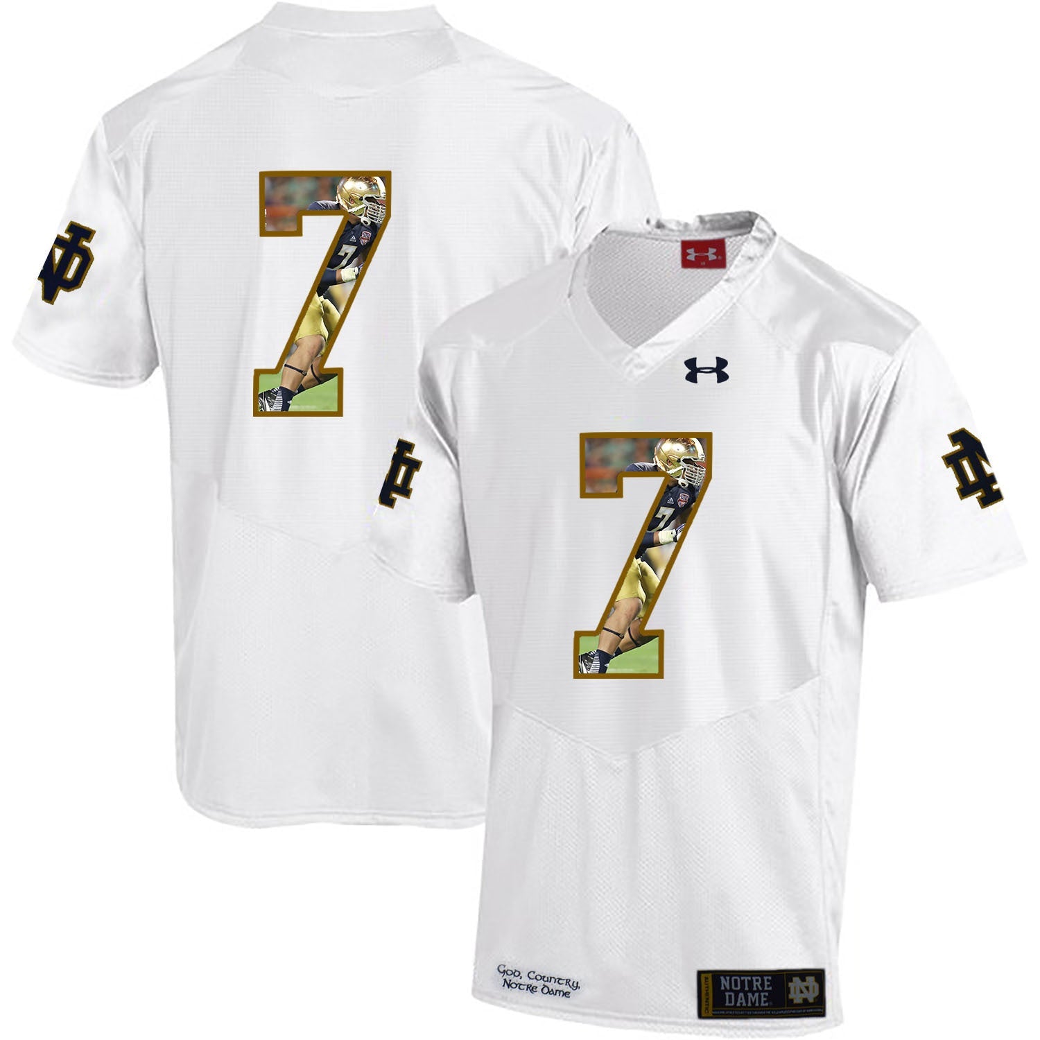 Stephon Tuitt 7 White College Football Jersey football jersey product view 1