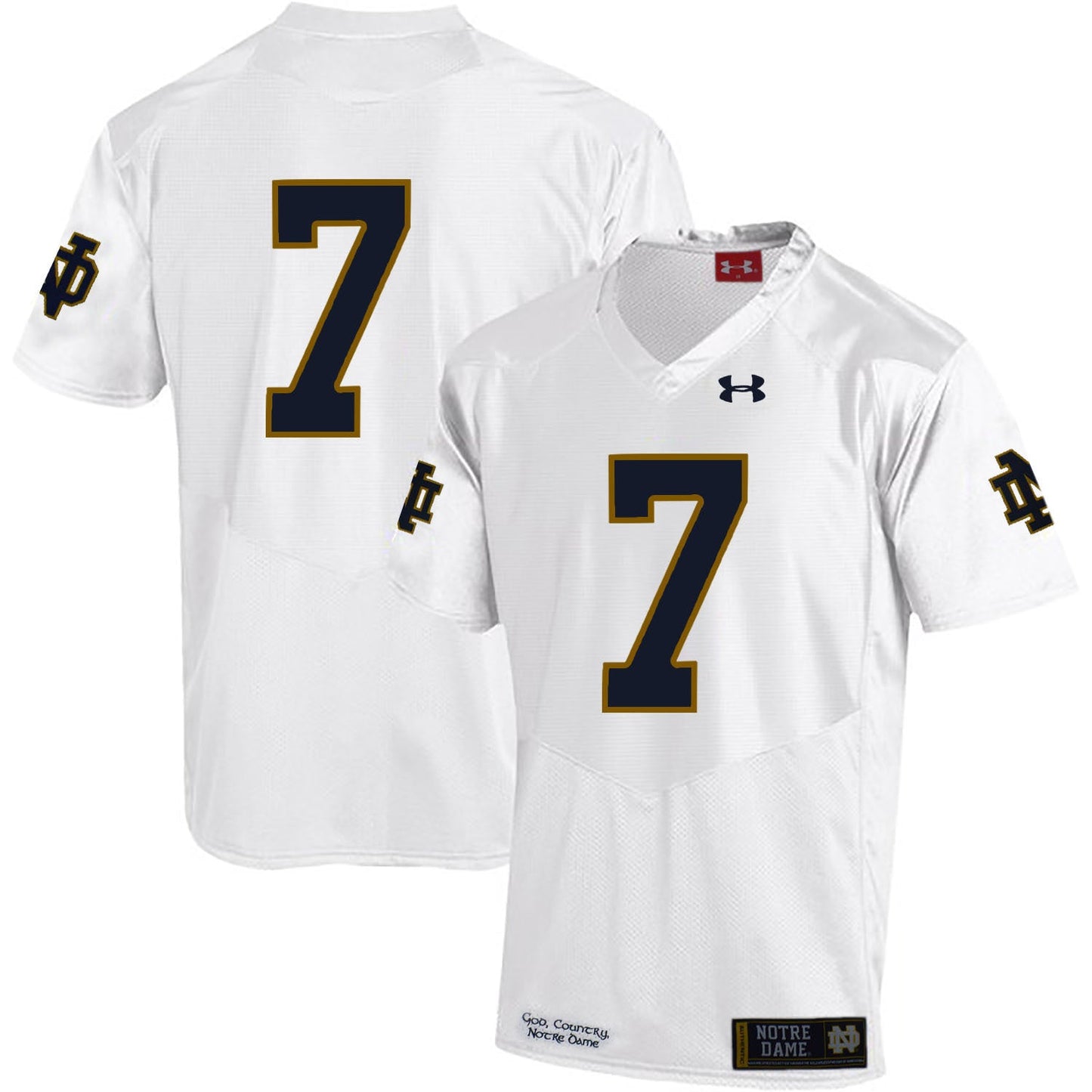 Stephon Tuitt 7 White .2jpg College Football Jersey football jersey product view 1