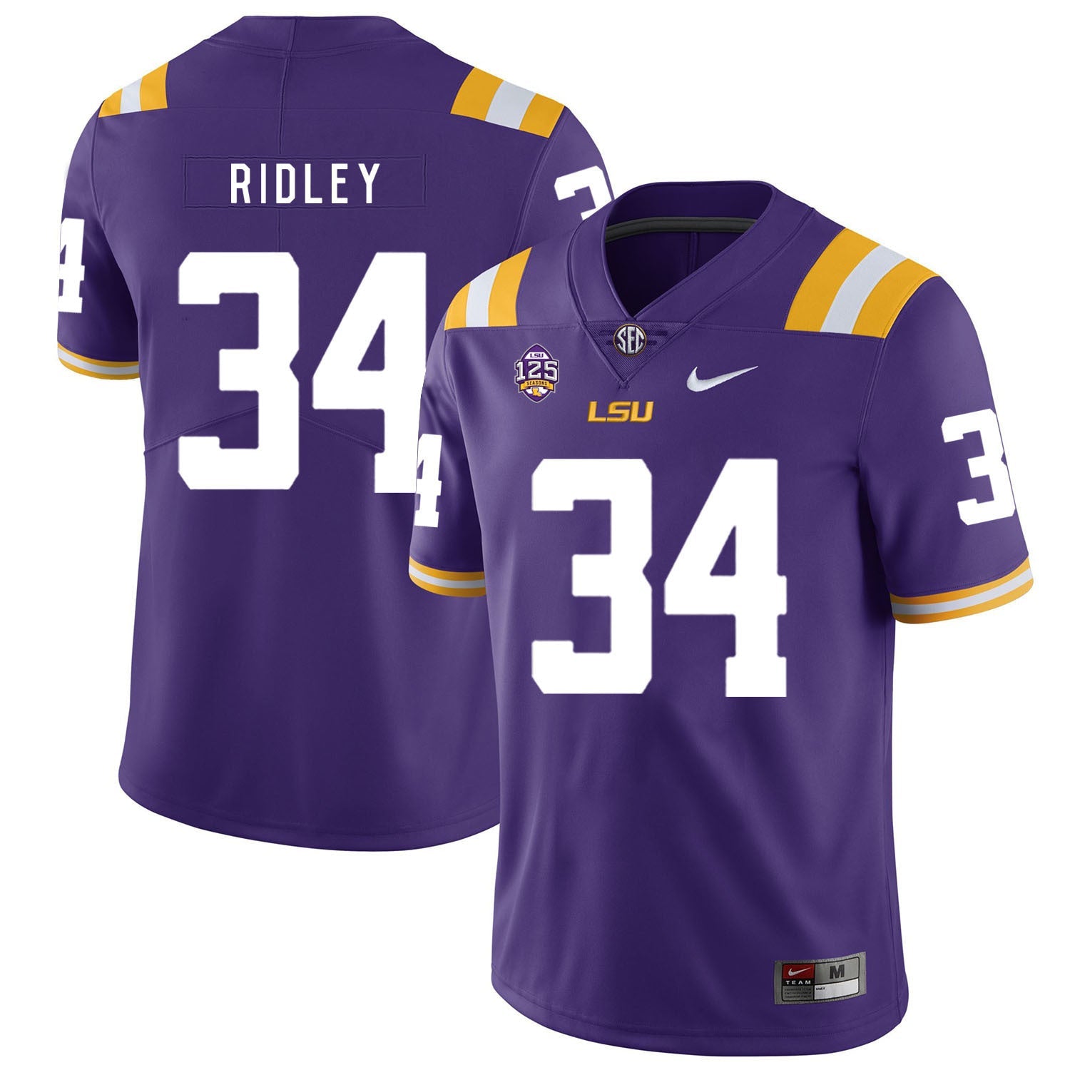 Stevan Ridley 34 Purple .2jpg College Football Jersey football jersey product view 1