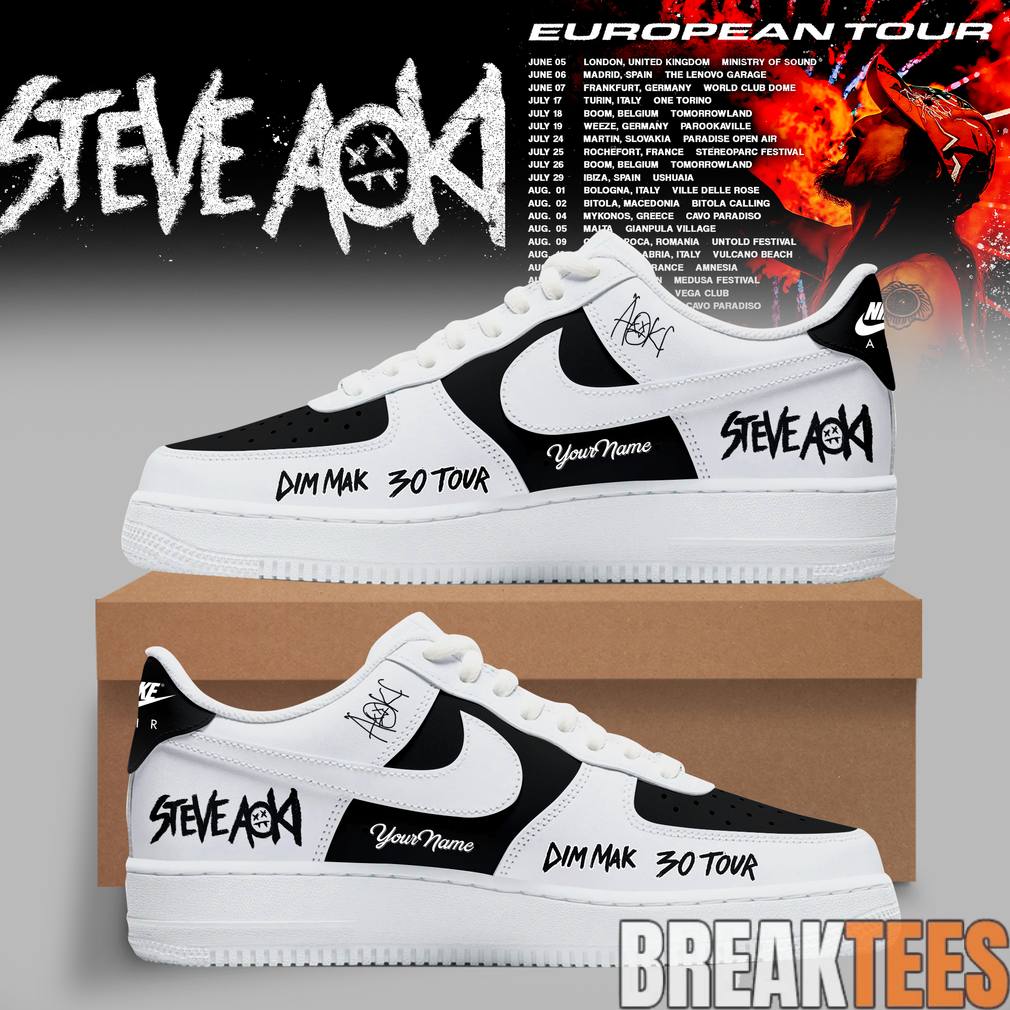 Steve Aoki 2026 Dim Mak 30 Tour Custom AF1 Shoes Unisex T-shirt, Sweatshirt, Hoodie, Long Sleeve Tee - T-Shirt, Sweatshirt, Hoodie