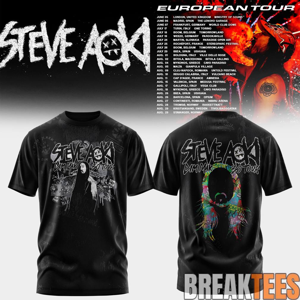 Steve Aoki 2026 Dim Mak 30 Tour Shirt Unisex T-shirt, Sweatshirt, Hoodie, Long Sleeve Tee - T-Shirt, Sweatshirt, Hoodie