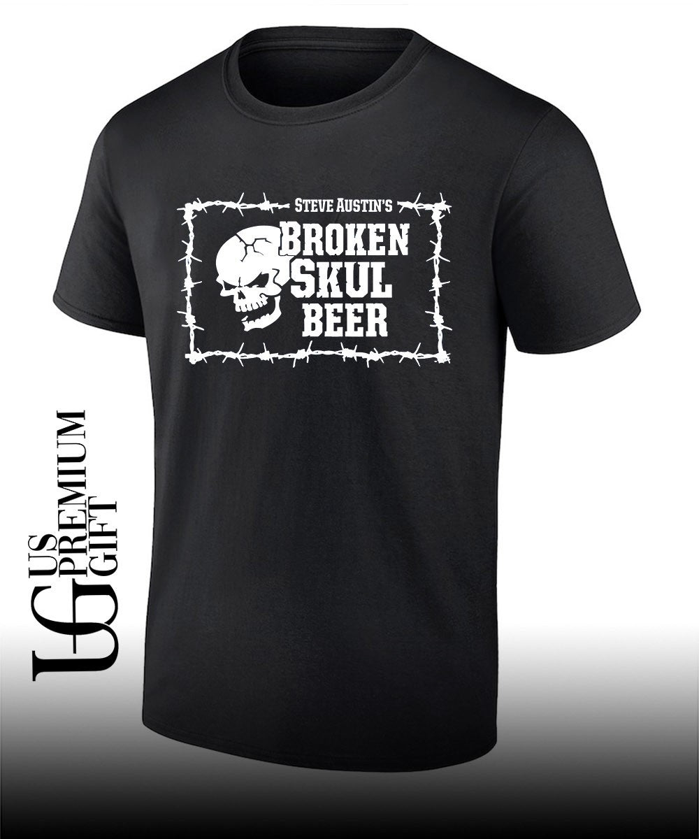Steve Austins Broken Skull Beer shirt Unisex T-shirt, Sweatshirt, Hoodie, Long Sleeve Tee - T-Shirt, Sweatshirt, Hoodie