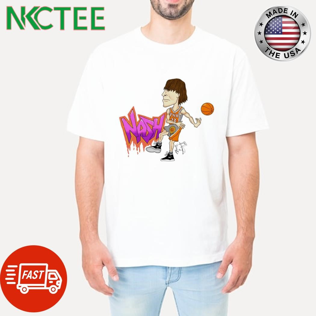Steve Nash throw the ball back cartoon shirt Unisex T-shirt, Sweatshirt, Hoodie, Long Sleeve Tee - T-Shirt, Sweatshirt, Hoodie