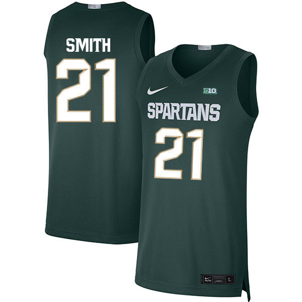 Steve Smith 21 Green College Football Jersey football jersey product view 1