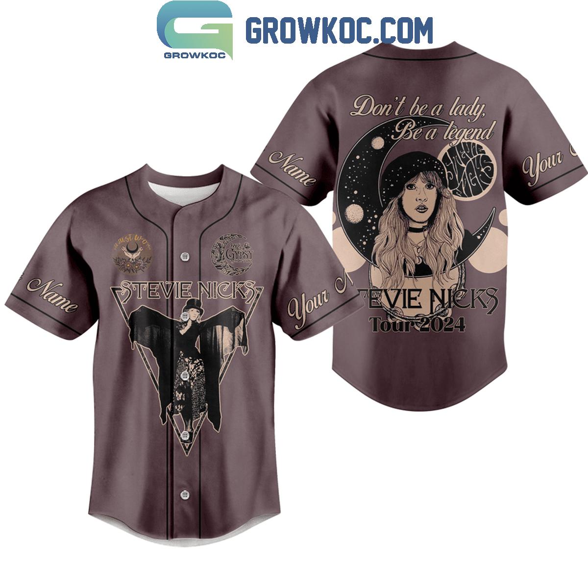 Stevie Nicks Don’t Be A Lady Be A Legend Personalized Baseball Jersey baseball jersey product view 1