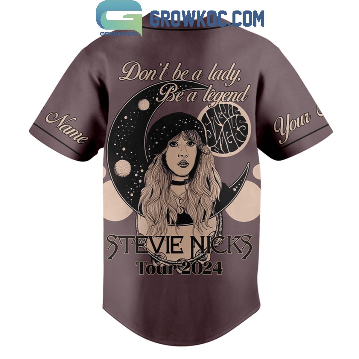 Stevie Nicks Don’t Be A Lady Be A Legend Personalized Baseball Jersey baseball jersey product view 2