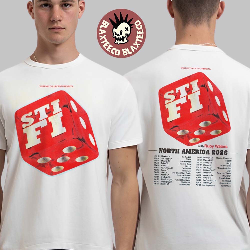 Stick Fingers Band North America 2026 Schedule Dates Two Sided T-Shirt Unisex T-shirt, Sweatshirt, Hoodie, Long Sleeve Tee - T-Shirt, Sweatshirt, Hoodie