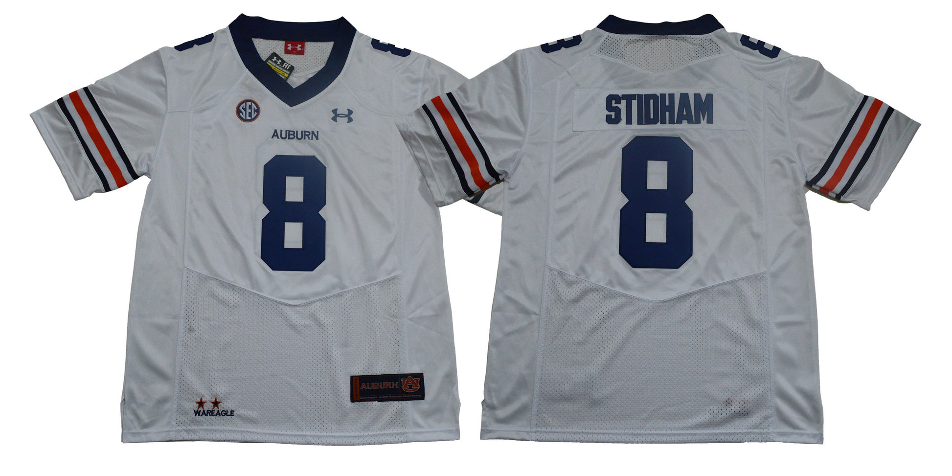 Stidham 8 White SEC Edition College Football Jersey football jersey product view 1