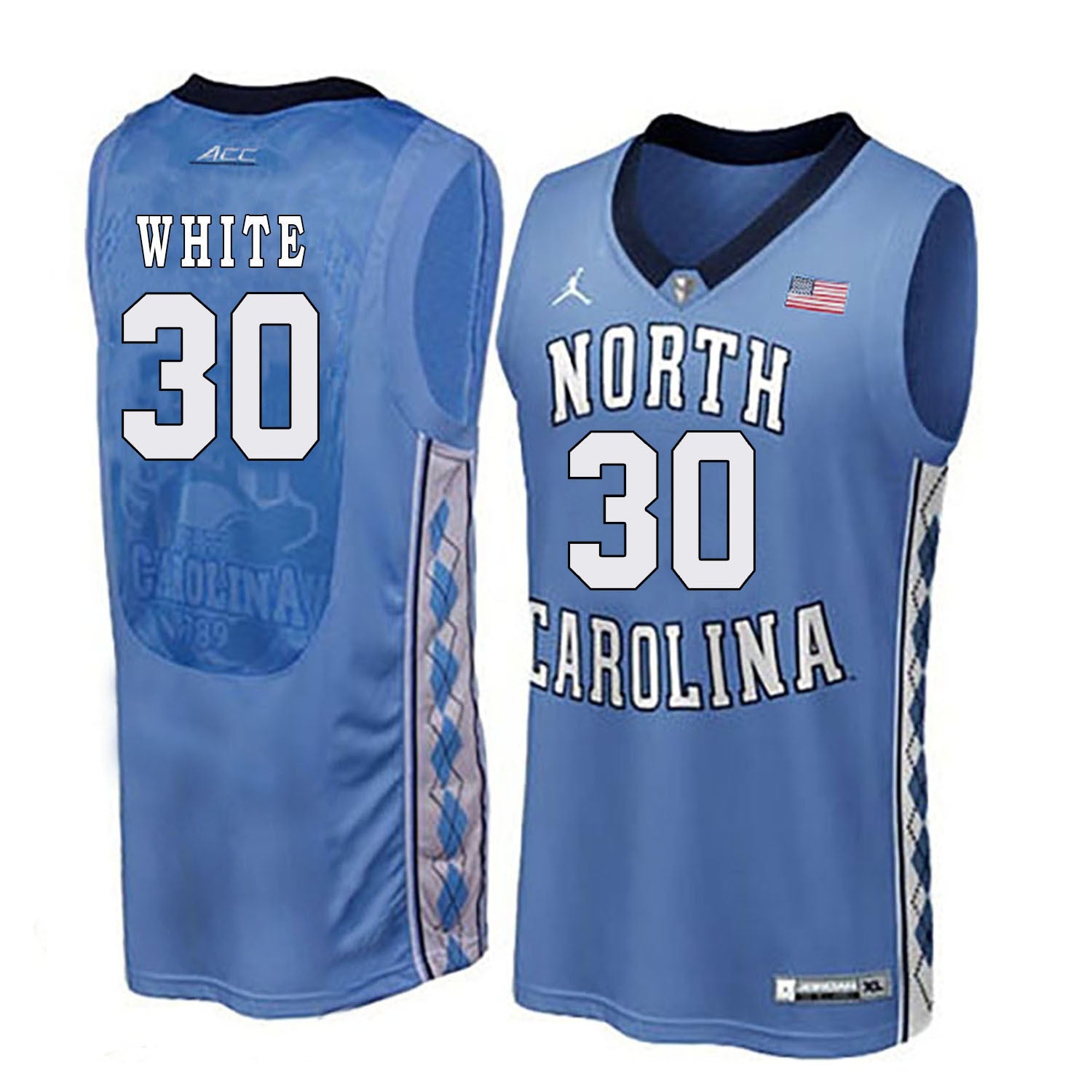 Stilman White 30 Blue College Football Jersey football jersey product view 1