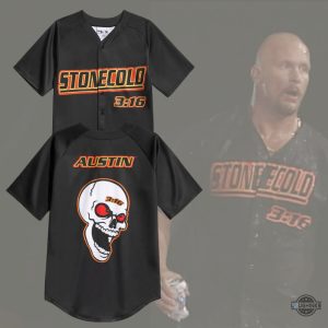 Stone Cold Steve Austin Replica Baseball Jersey Shirt New baseball jersey product view 1