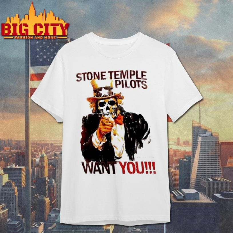 Stone Temple Pilots Wants You Usa Skeleton Shirt Unisex T-shirt, Sweatshirt, Hoodie, Long Sleeve Tee - T-Shirt, Sweatshirt, Hoodie