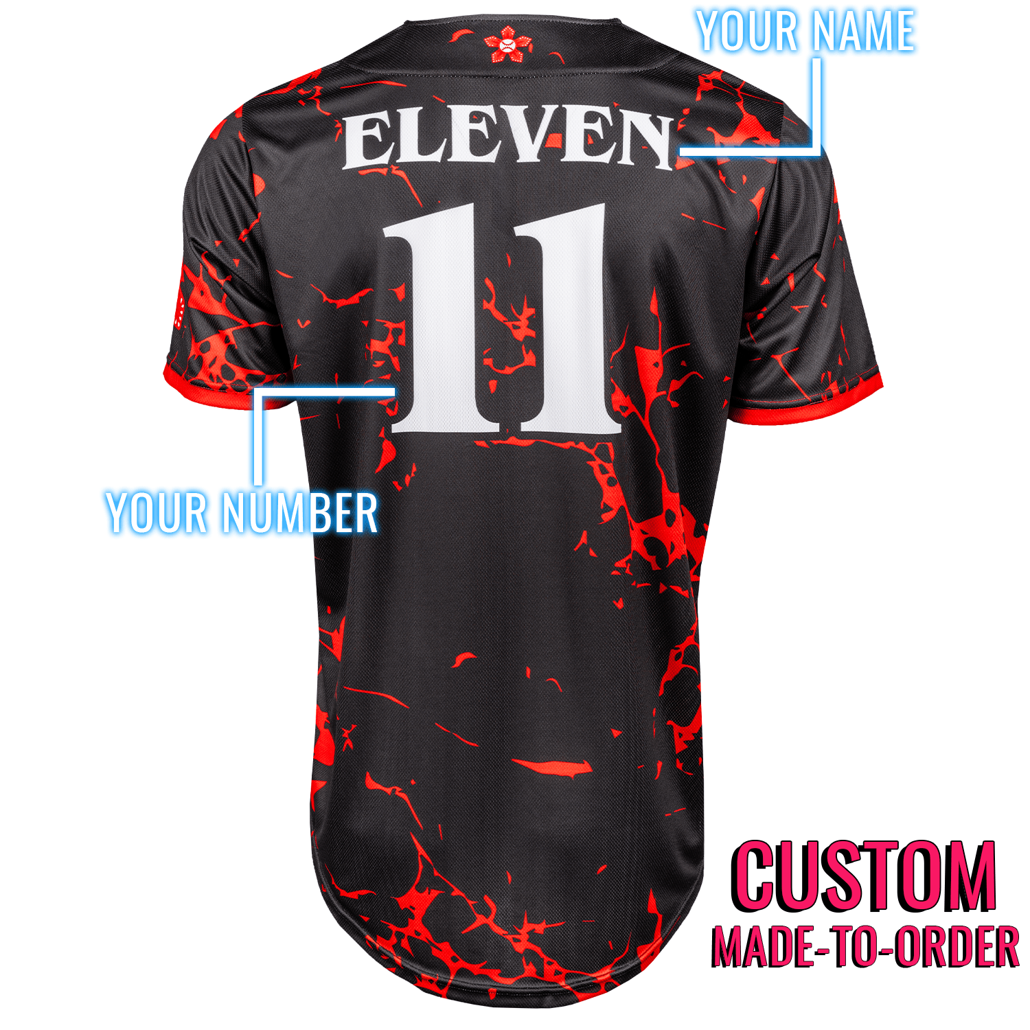Stranger Swings Lifestyle Baseball Jersey *CUSTOM* baseball jersey product view 2