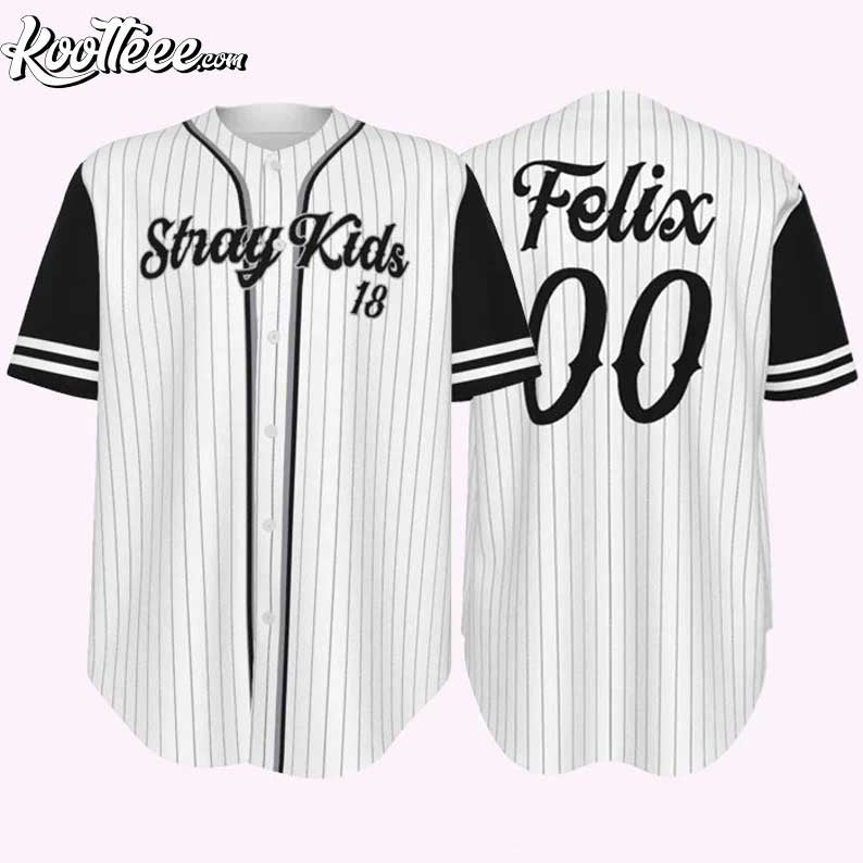 Stray Kids Felix Kpop Baseball Jersey baseball jersey product view 1