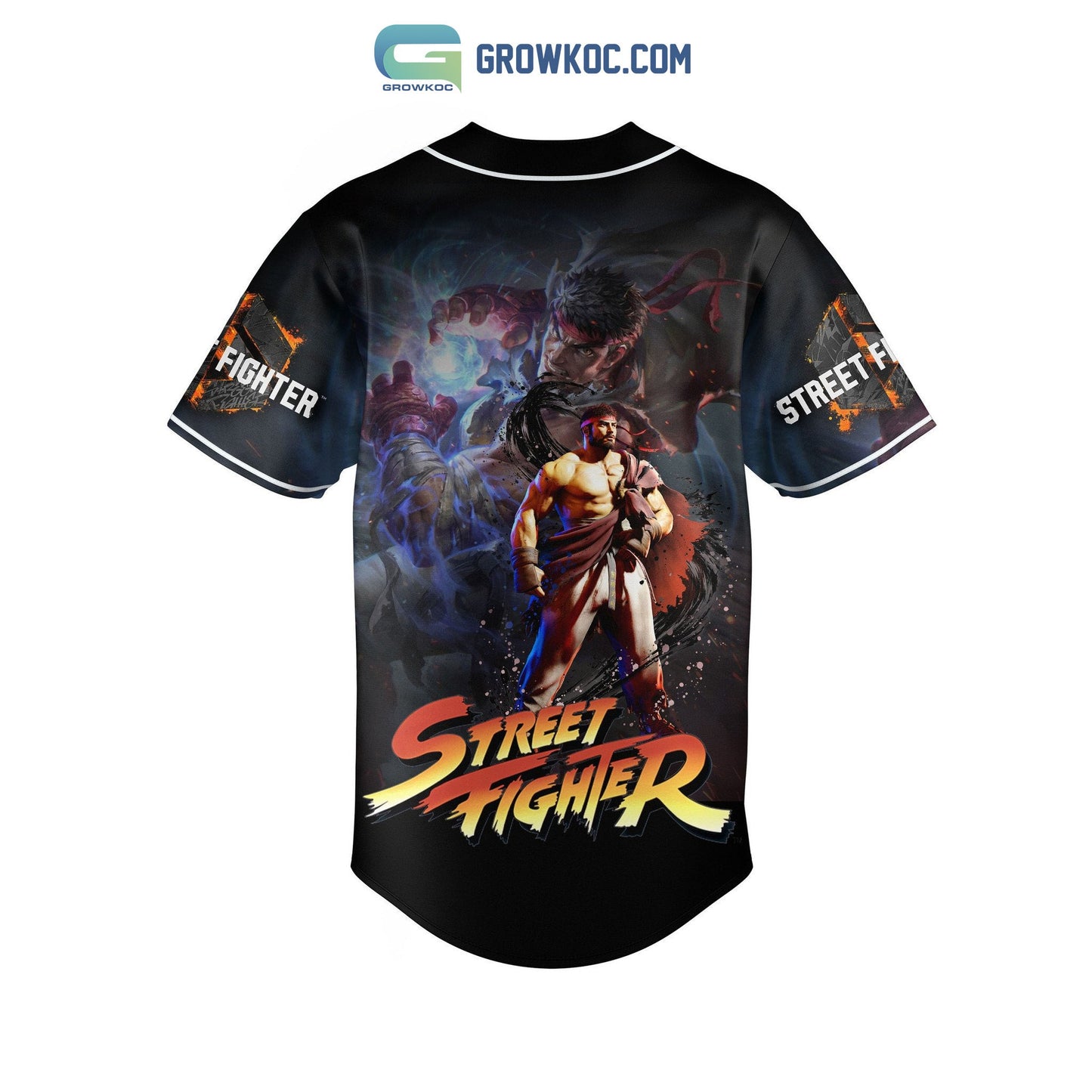Street Fighter Capcom Nitendo Personalized Baseball Jersey baseball jersey product view 1