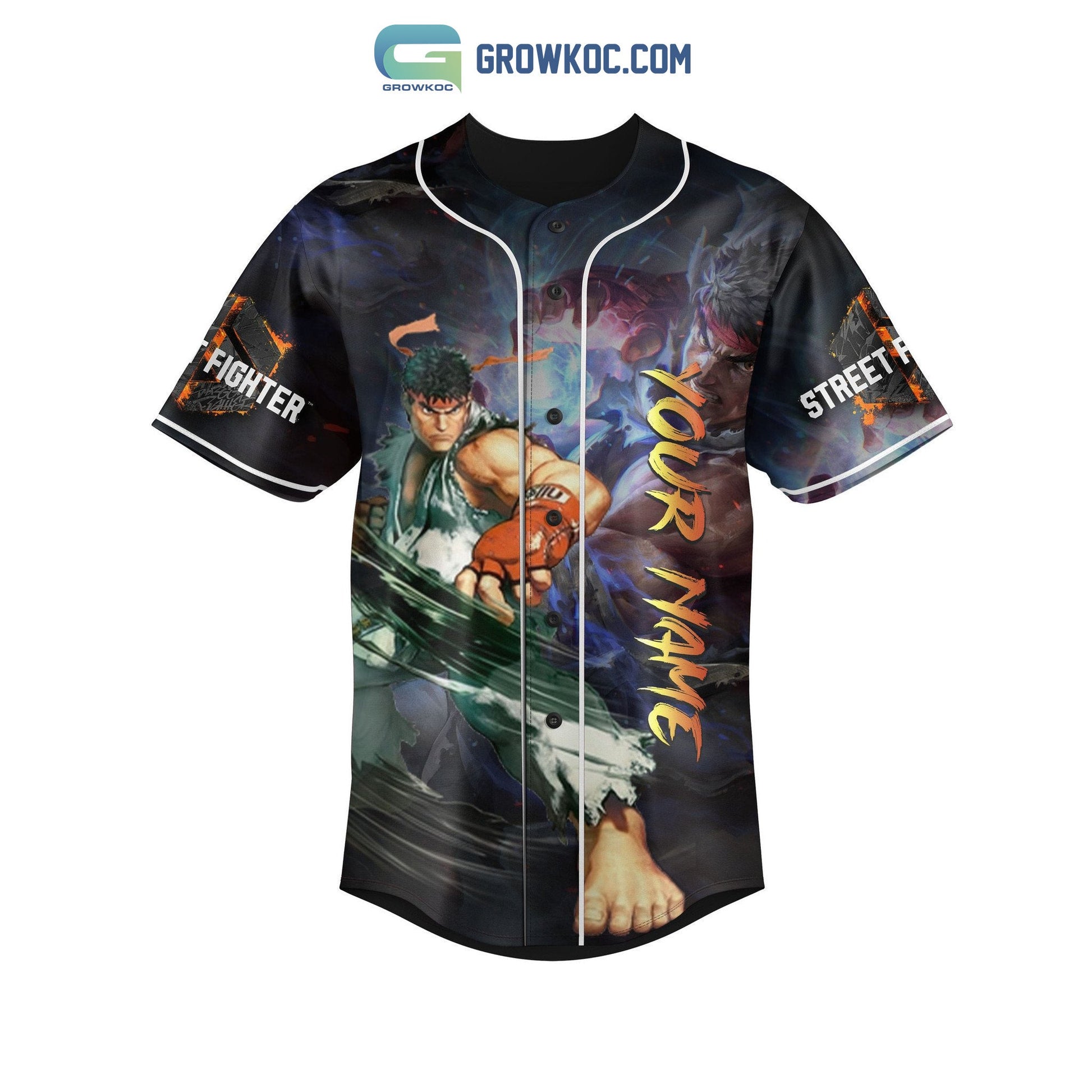 Street Fighter Capcom Nitendo Personalized Baseball Jersey baseball jersey product view 3