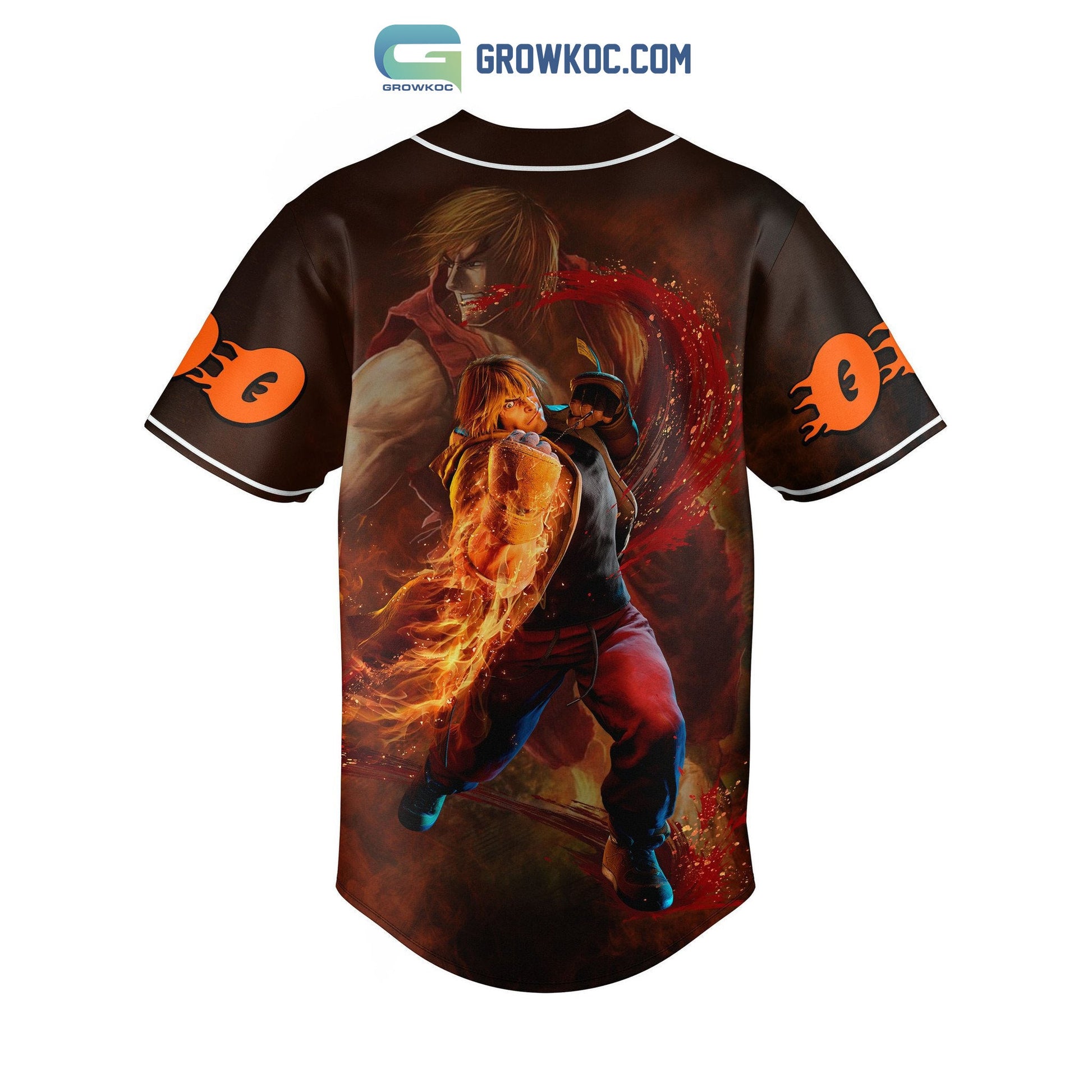 Street Fighter Capcom Personalized Baseball Jersey baseball jersey product view 2