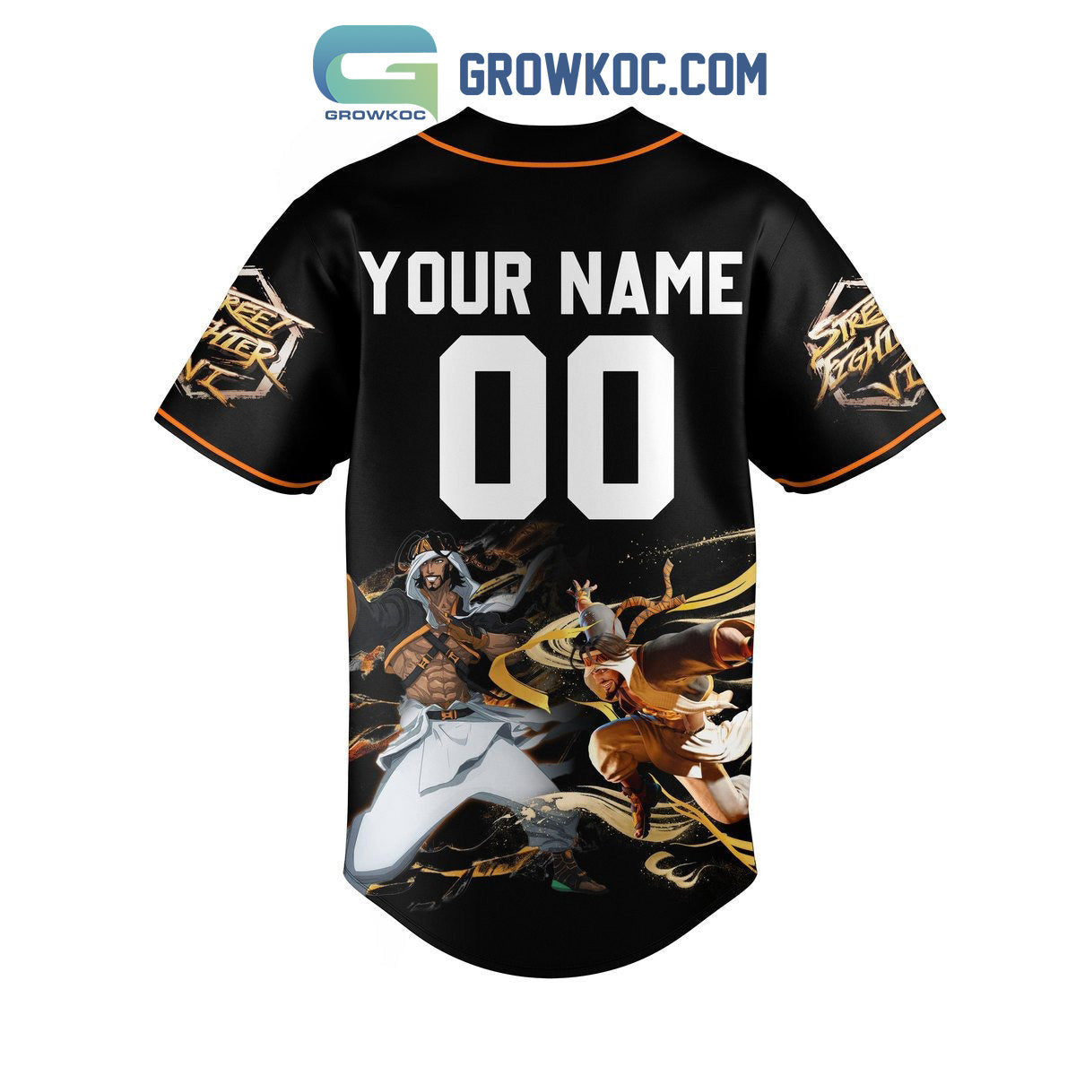 Street Fighter Personalized Baseball Jersey baseball jersey product view 3