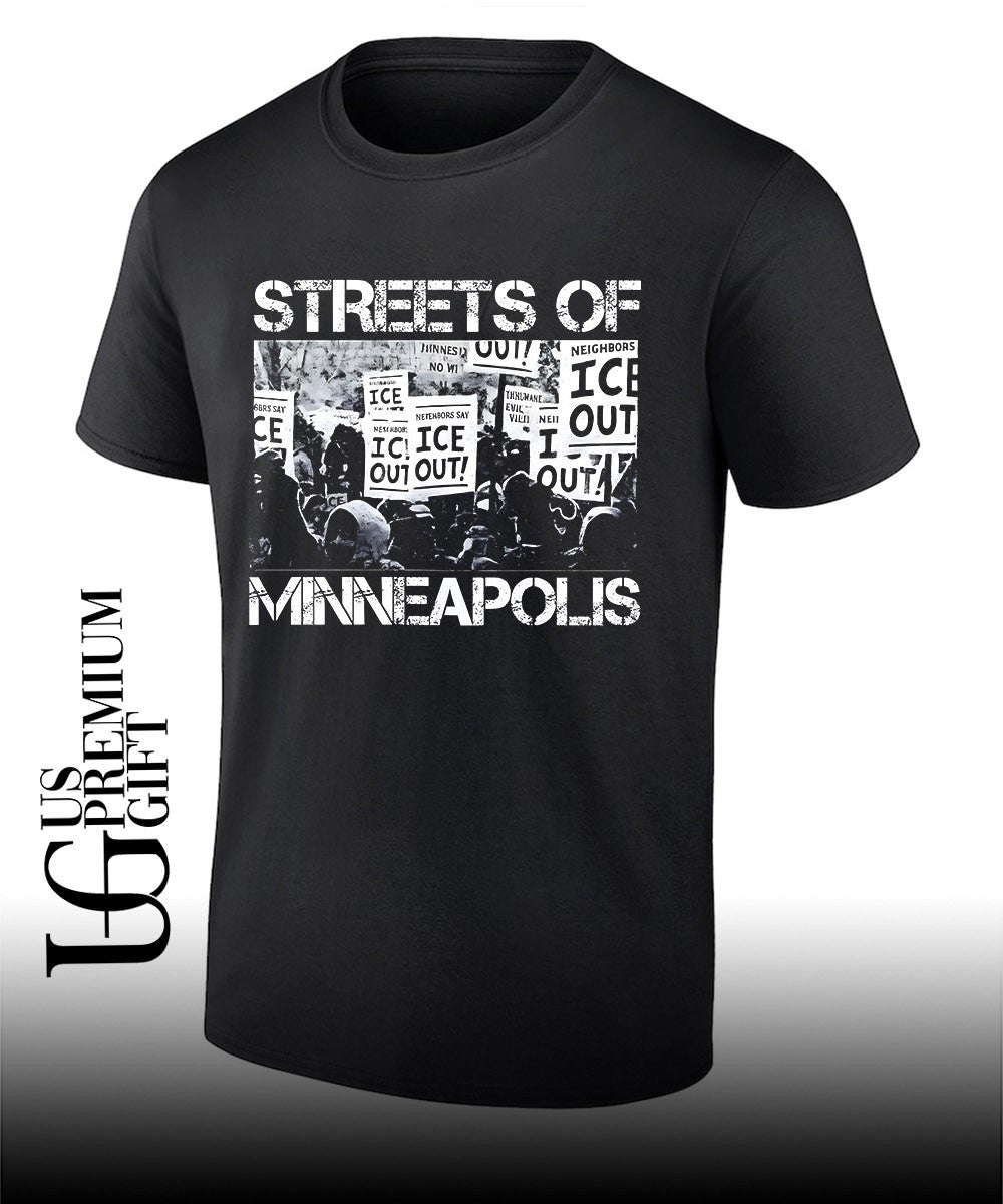 Streets of Minneapolis Ice Out Protest Gear No Kings In America shirt Unisex T-shirt, Sweatshirt, Hoodie, Long Sleeve Tee - T-Shirt, Sweatshirt, Hoodie