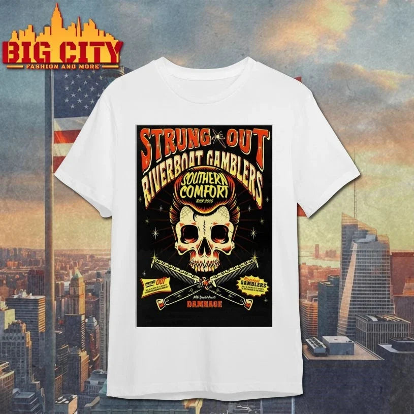Strung Out And Riverboat Gamblers Southern Comfort Tour 2026 Poster shirt Unisex T-shirt, Sweatshirt, Hoodie, Long Sleeve Tee - T-Shirt, Sweatshirt, Hoodie