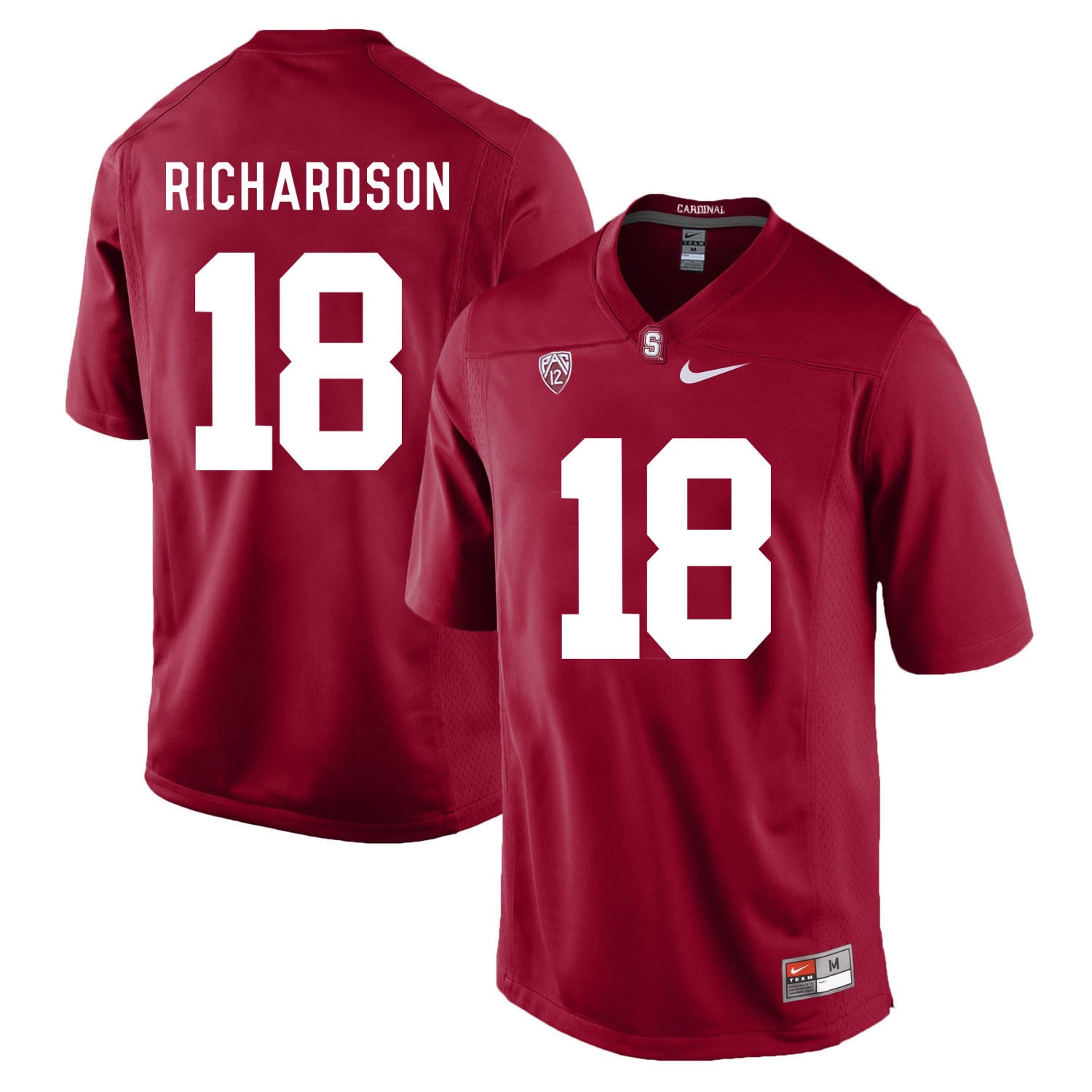 Stsnford RICHARDSON 18 Cardinal College Football Jersey football jersey product view 1