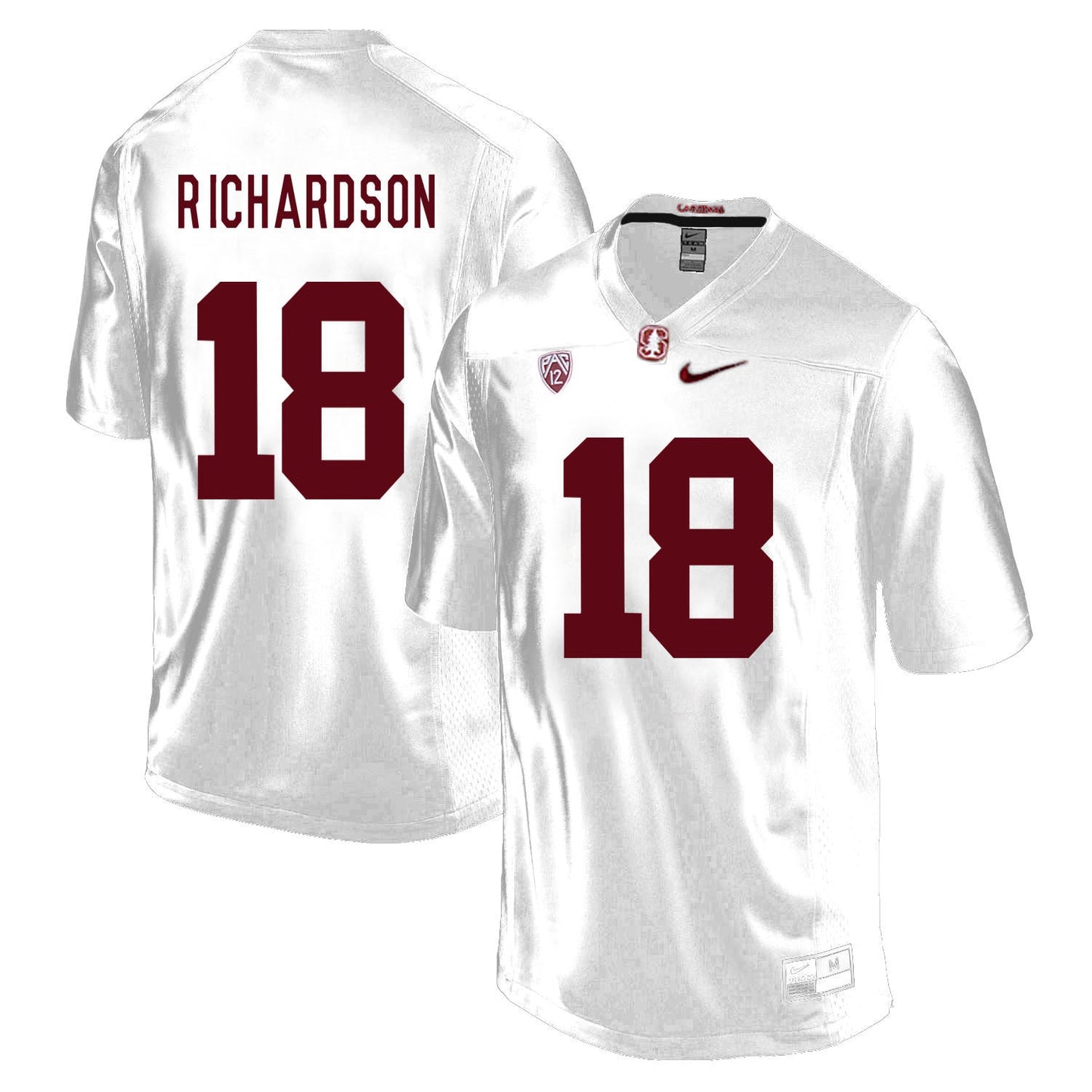 Stsnford RICHARDSON 18 White College Football Jersey football jersey product view 1