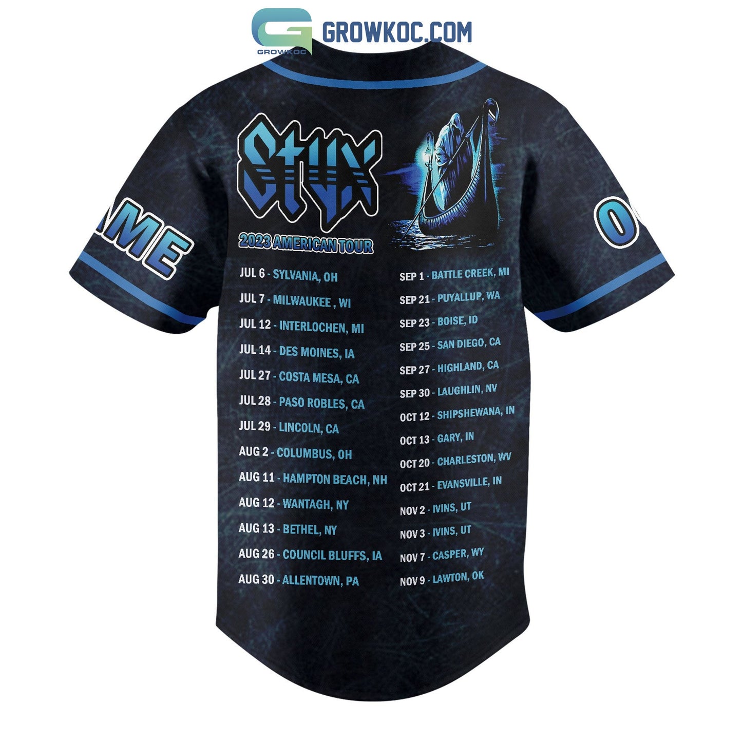 Stux 2023 American Tour Personalized Baseball Jersey baseball jersey product view 3