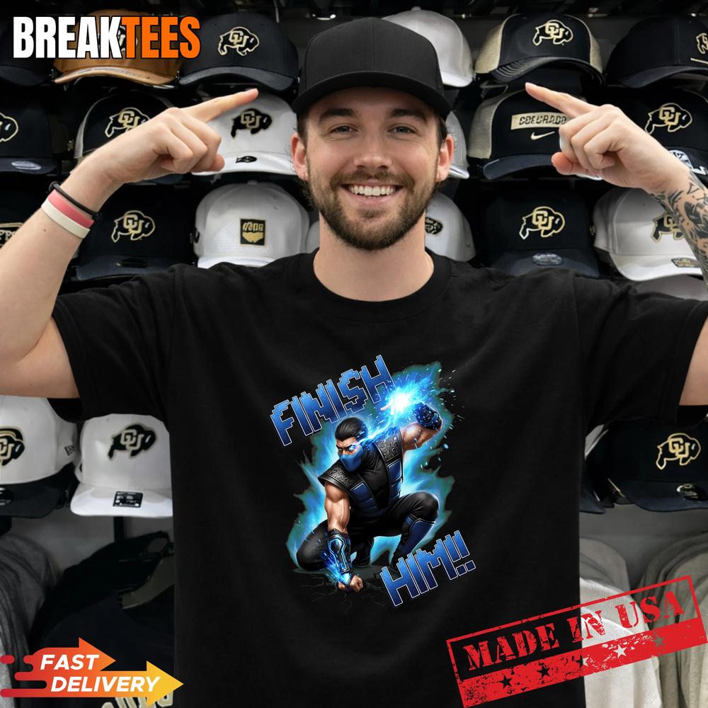 Sub Zero Finish Him Ninja Fighter Blue Energy T-Shirt Unisex T-shirt, Sweatshirt, Hoodie, Long Sleeve Tee - T-Shirt, Sweatshirt, Hoodie