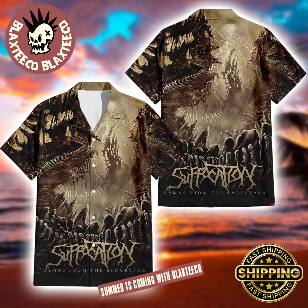 Suffocation Hymns From The Apocrypha Album Cover Art Summer 2025 Hawaiian Shirt Unisex T-shirt, Sweatshirt, Hoodie, Long Sleeve Tee - T-Shirt, Sweatshirt, Hoodie