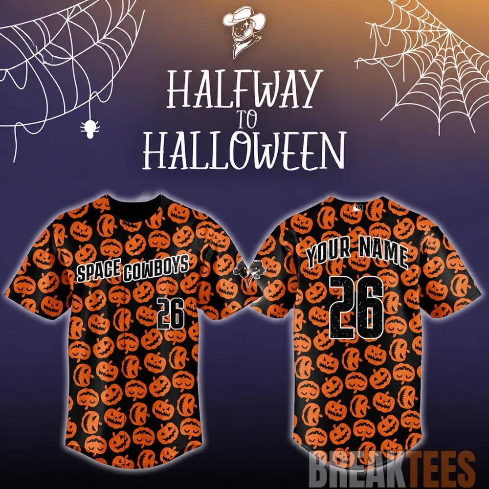 Sugar Land Space Cowboys 2026 Halfway To Halloween Baseball Jersey Unisex T-shirt, Sweatshirt, Hoodie, Long Sleeve Tee - T-Shirt, Sweatshirt, Hoodie