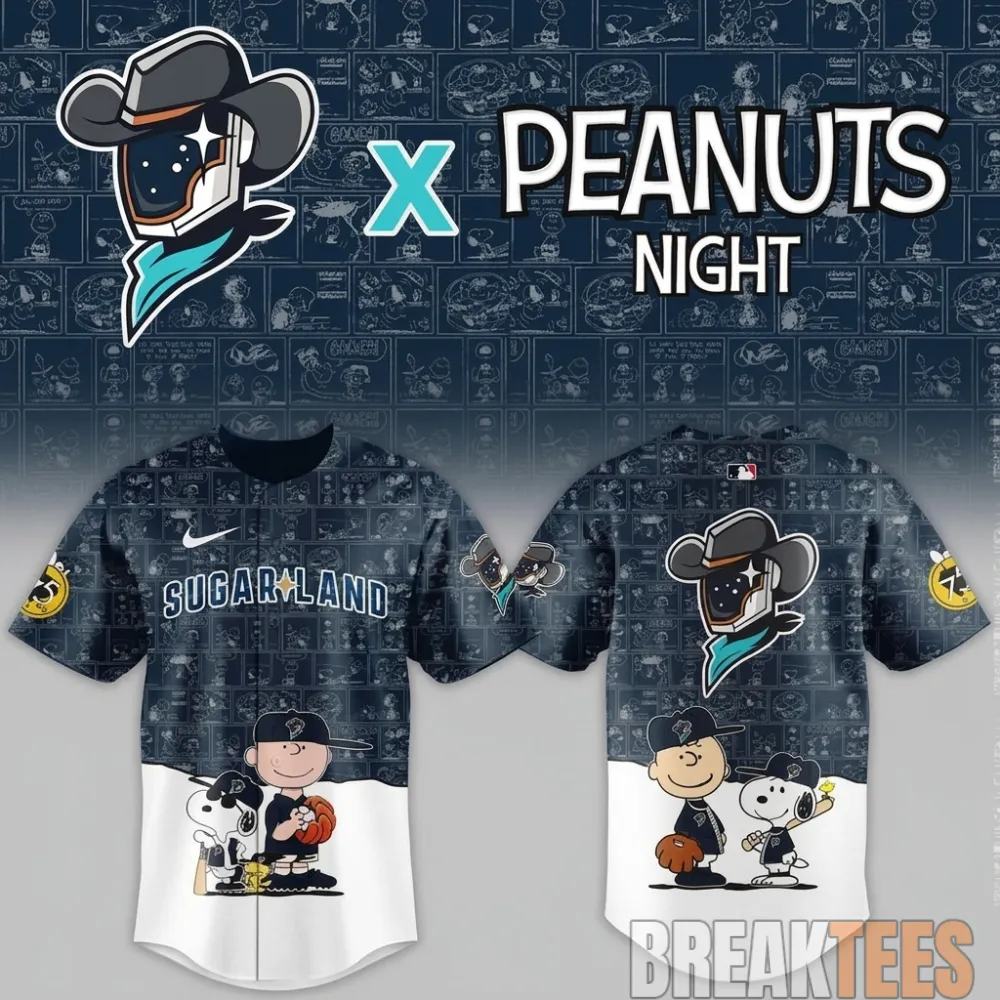 Sugar Land Space Cowboys x Peanuts Night MiLB 2026 Baseball Jersey Unisex T-shirt, Sweatshirt, Hoodie, Long Sleeve Tee - T-Shirt, Sweatshirt, Hoodie