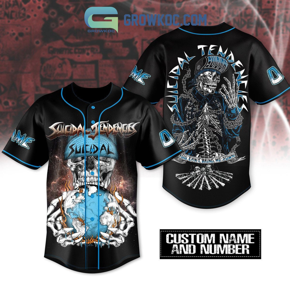 Suicidal Tendencies You Can’t Bring Me Down Personalized Baseball Jersey baseball jersey product view 1