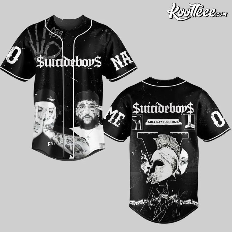 Suicideboys G59 Greyday Tour 2025 Personalized Baseball Jersey baseball jersey product view 1