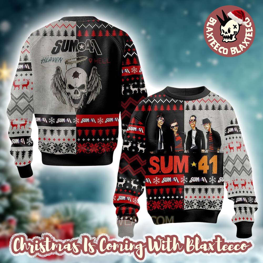 Sum 41 Heaven x Hell Holiday Style Ugly Christmas Sweater Unisex T-shirt, Sweatshirt, Hoodie, Long Sleeve Tee - T-Shirt, Sweatshirt, Hoodie