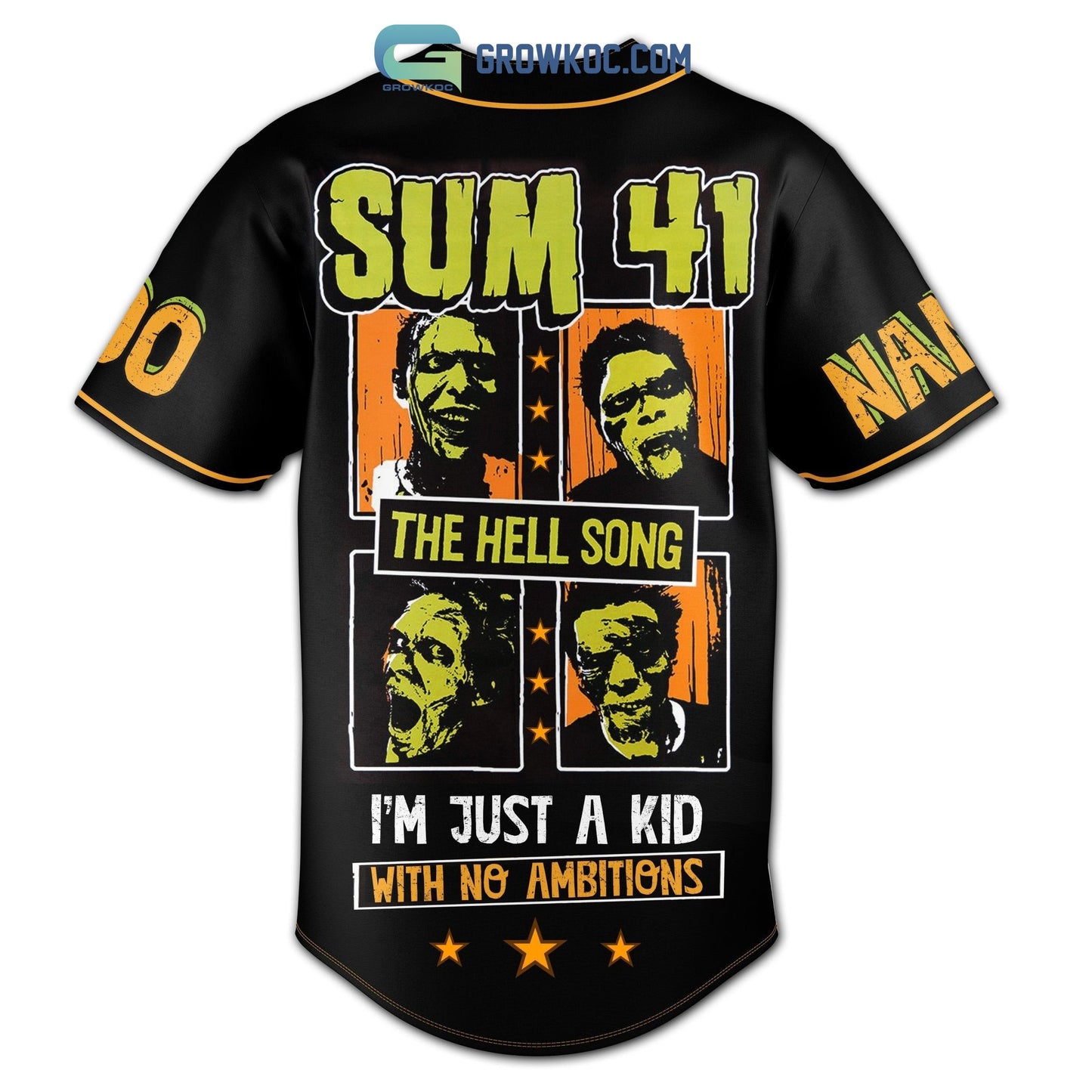 Sum 41 Order In Decline Heads Will Roll Personalized Baseball Jersey baseball jersey product view 3