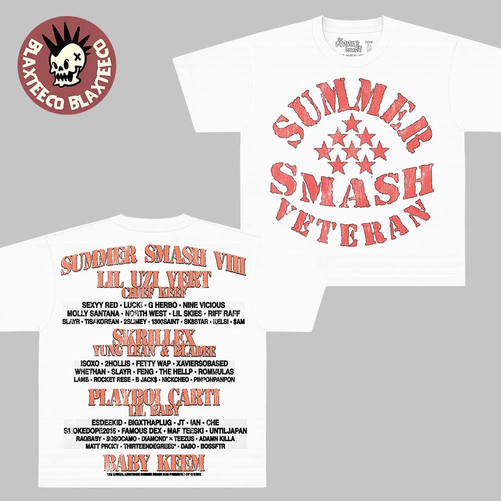 Summer Smash 2026 Festival Merch Lineup Veteran Two Sided T-Shirt Hoodie Unisex T-shirt, Sweatshirt, Hoodie, Long Sleeve Tee - T-Shirt, Sweatshirt, Hoodie