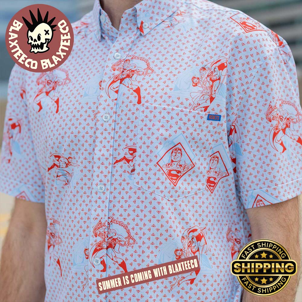 Superman RSVLTS Beyond the Cape Button Short Sleeve Hawaiian Shirt Unisex T-shirt, Sweatshirt, Hoodie, Long Sleeve Tee - T-Shirt, Sweatshirt, Hoodie