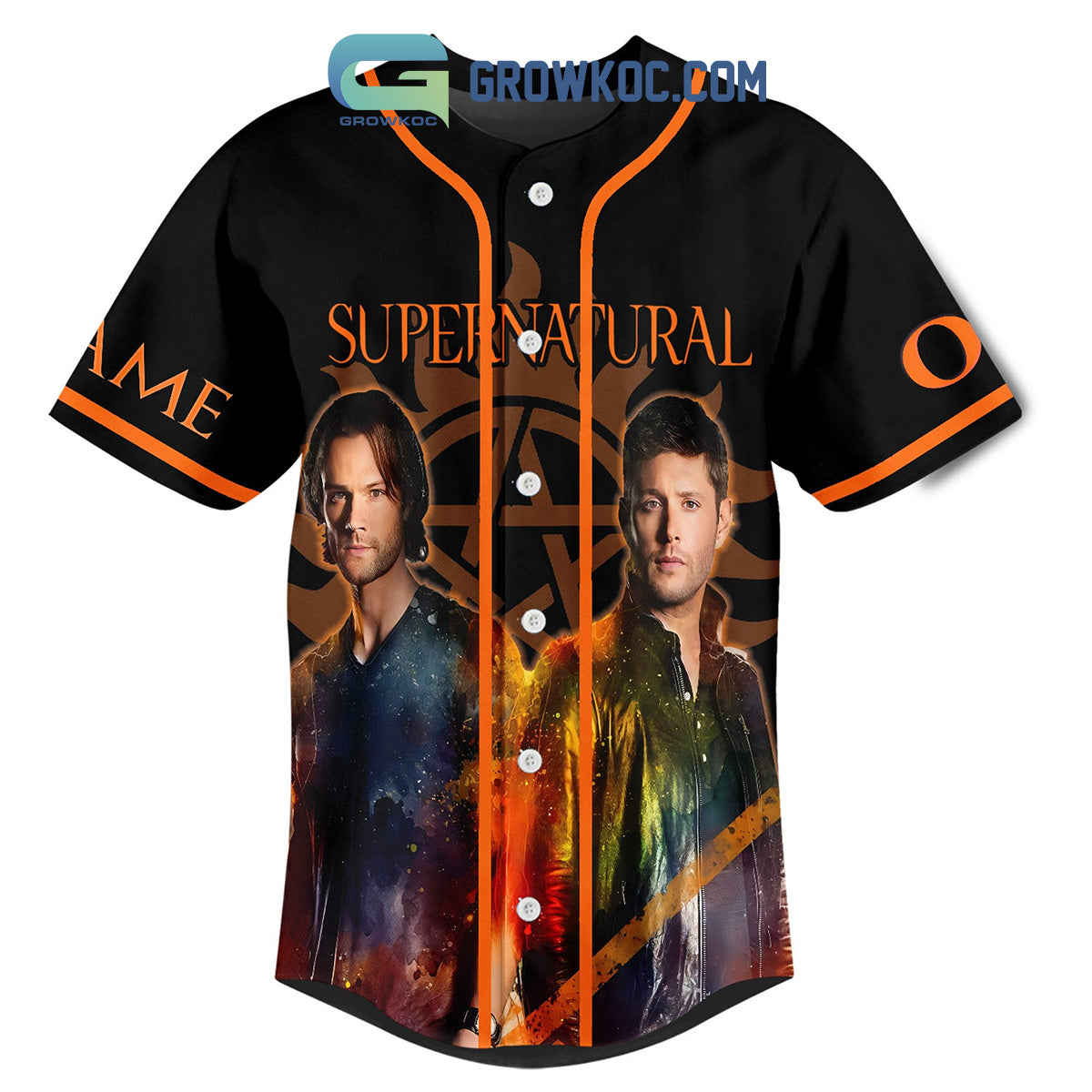 Supernatural Series Fan Personalized Baseball Jersey baseball jersey product view 2