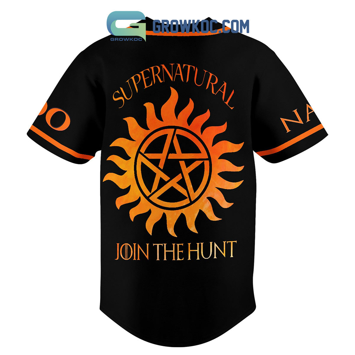 Supernatural Series Fan Personalized Baseball Jersey baseball jersey product view 3