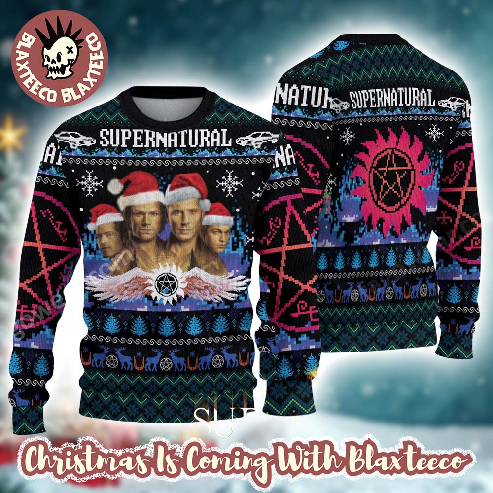 Supernatural Ugly Christmas Sweater Unisex T-shirt, Sweatshirt, Hoodie, Long Sleeve Tee - T-Shirt, Sweatshirt, Hoodie