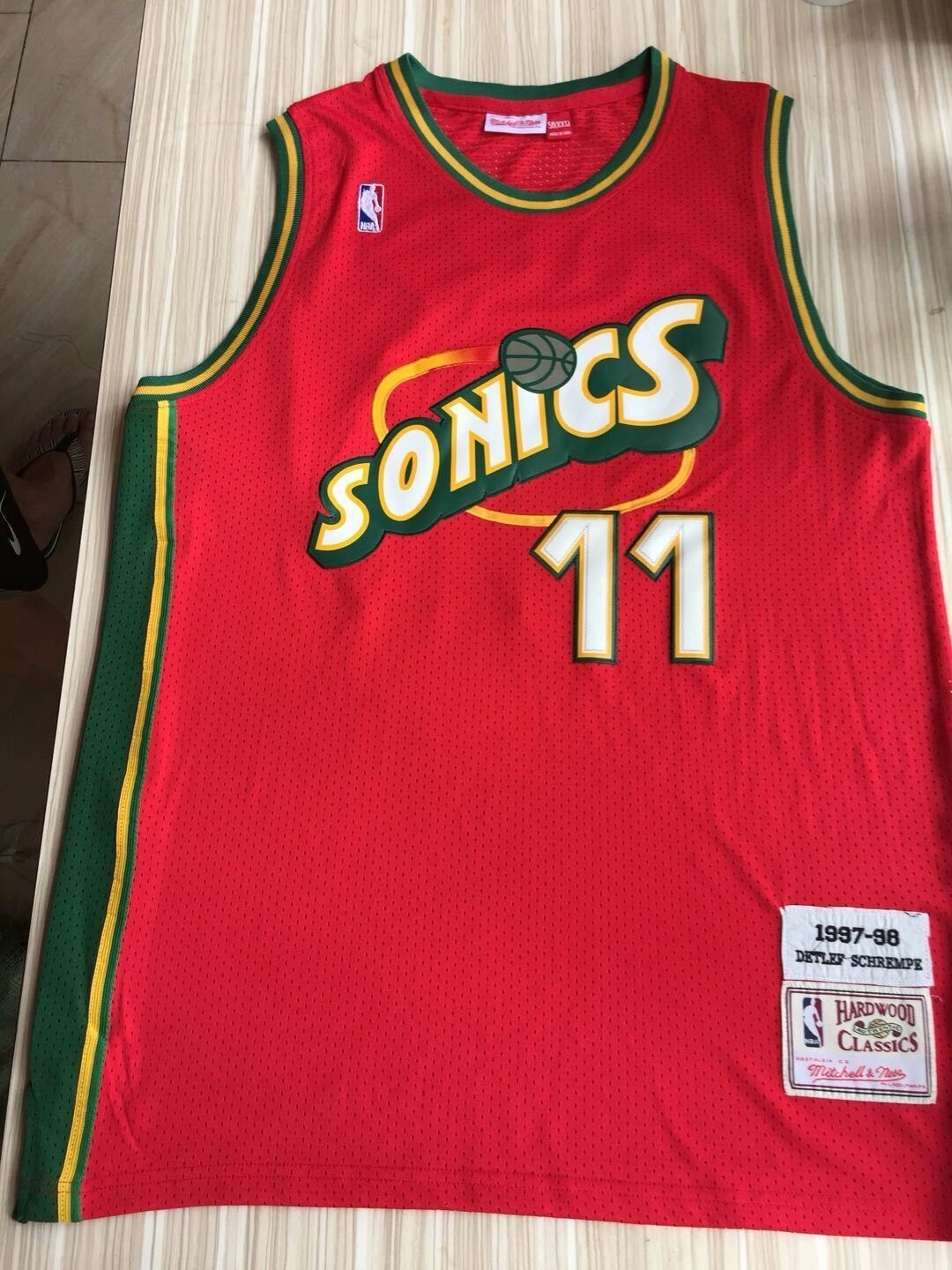 Supersonics 11 # Style 6 Basketball Jersey basketball jersey product view 1