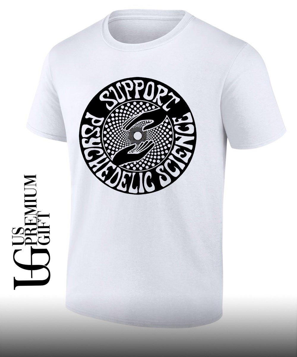 Support Psychedelic Science shirt Unisex T-shirt, Sweatshirt, Hoodie, Long Sleeve Tee - T-Shirt, Sweatshirt, Hoodie