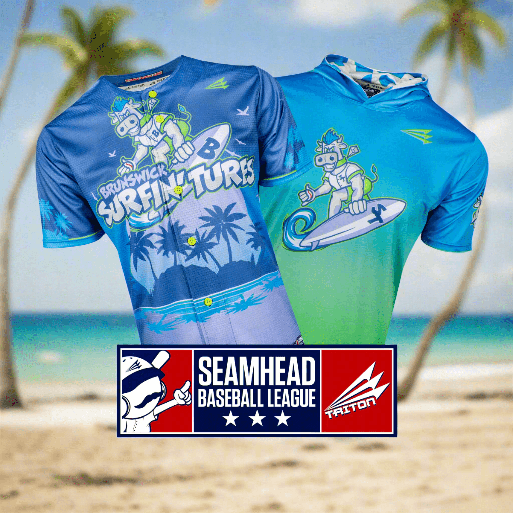 Surfin' Turfs Seamhead Baseball League Jersey (Away) *CUSTOM* baseball jersey product view 4