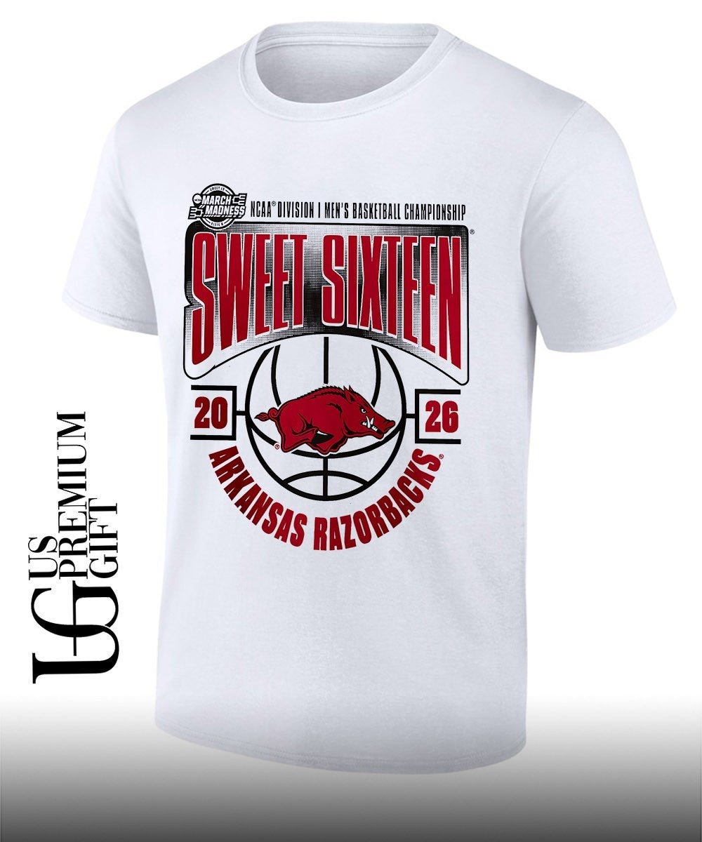 Sweet 16 Arkansas Razorbacks 2026 NCAA Mens Basketball Tournament March Madness shirt Unisex T-shirt, Sweatshirt, Hoodie, Long Sleeve Tee - T-Shirt, Sweatshirt, Hoodie