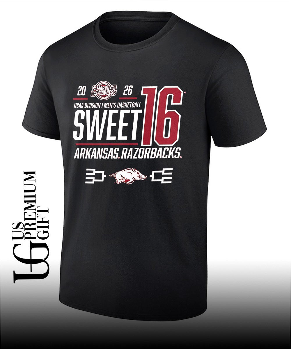 Sweet 16 Bound Arkansas Razorbacks 2026 NCAA Mens basketball March Madness shirt Unisex T-shirt, Sweatshirt, Hoodie, Long Sleeve Tee - T-Shirt, Sweatshirt, Hoodie