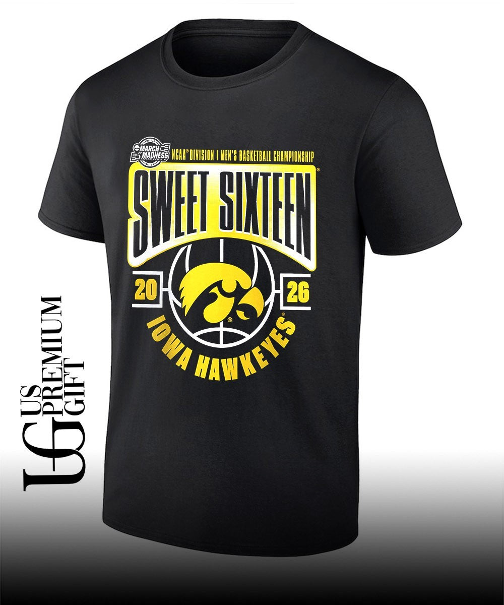 Sweet 16 Iowa Hawkeyes 2026 NCAA Mens Basketball Tournament March Madness shirt Unisex T-shirt, Sweatshirt, Hoodie, Long Sleeve Tee - T-Shirt, Sweatshirt, Hoodie