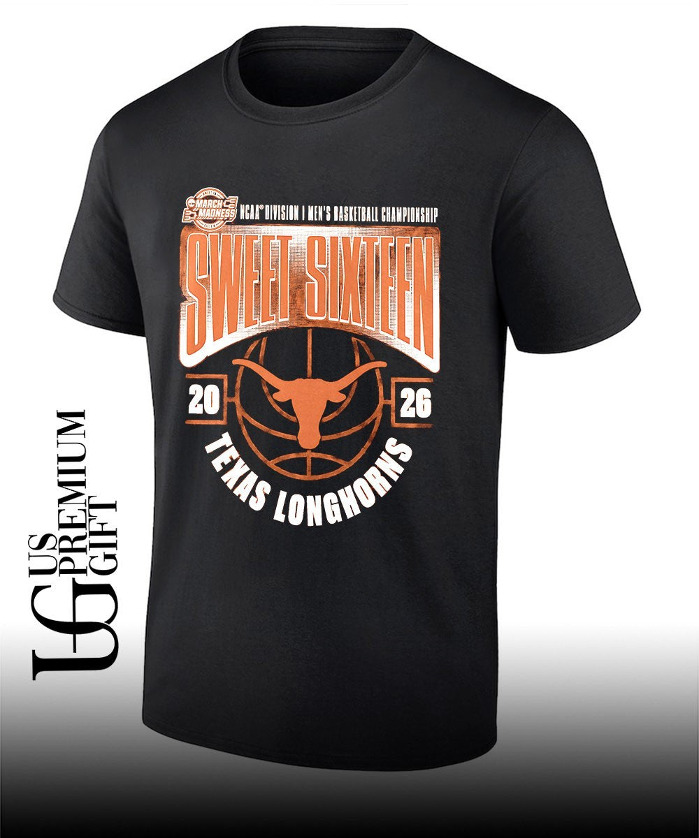 Sweet 16 Texas Longhorns 2026 NCAA Mens Basketball Tournament March Madness shirt Unisex T-shirt, Sweatshirt, Hoodie, Long Sleeve Tee - T-Shirt, Sweatshirt, Hoodie