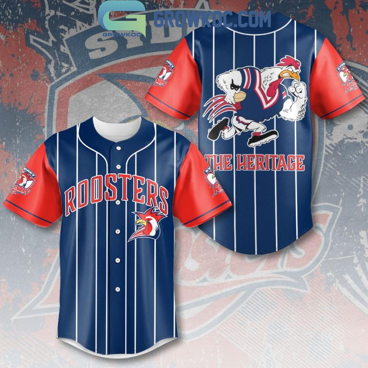 Sydney Roosters Since 1908 The Heritage 2024 Baseball Jersey baseball jersey product view 1